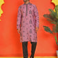 Embroidered Silk Blend Kurta Pyjama Set ( JOKP B-P 5234 Magenta )