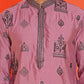 Embroidered Silk Blend Kurta Pyjama Set ( JOKP B-P 5234 Magenta )