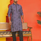 Embroidered Silk Blend Kurta Pyjama Set ( JOKP B-P 5234 Purple )