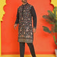 Floral Embroidered Straight Kurta Set ( JOKP B-P 5235 Black )