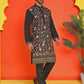 Floral Embroidered Straight Kurta Set ( JOKP B-P 5235 Black )
