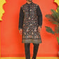 Floral Embroidered Straight Kurta Set ( JOKP B-P 5235 Black )