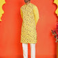 Floral Embroidered Straight Kurta Set ( JOKP P 5236 Yellow )