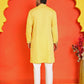 Floral Embroidered Straight Kurta Set ( JOKP P 5236 Yellow )