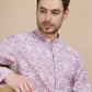 Floral Printed Kurta Pyjama for Men ( JOKP P 5237 Magenta )