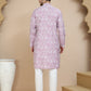 Floral Printed Kurta Pyjama for Men ( JOKP P 5237 Magenta )