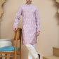 Floral Printed Kurta Pyjama for Men ( JOKP P 5237 Magenta )