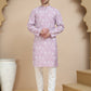 Floral Printed Kurta Pyjama for Men ( JOKP P 5237 Magenta )