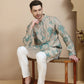 Stylish Beige Kurta Set with Artistic Teal Paisley Print ( JOKP P 5242 Beige )