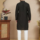 Embroidered Cotton Kurta With Pyjama for Men ( JOKP P 5244 Black )