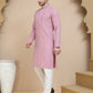 Embroidered Cotton Kurta With Pyjama for Men ( JOKP P 5244 Magenta )