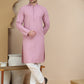 Embroidered Cotton Kurta With Pyjama for Men ( JOKP P 5244 Magenta )