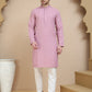 Embroidered Cotton Kurta With Pyjama for Men ( JOKP P 5244 Magenta )