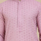Embroidered Cotton Kurta With Pyjama for Men ( JOKP P 5244 Magenta )