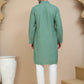 Embroidered Cotton Kurta With Pyjama for Men ( JOKP P 5244 Green )