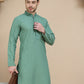 Embroidered Cotton Kurtas for Men ( KO 5244 Green )