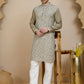 Embroidered Silk Blend Kurta Set for Men ( JOKP P 5245 Beige ) [FF] [I-1-4]