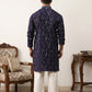 Embroidered Silk Blend Kurta with Korean Pants