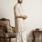 Embroidered Silk Blend Kurta with Korean Pants