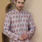 Printed Silk Blend Straight Kurta Set for Men ( JOKP P 5251 Grey )