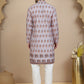Printed Silk Blend Straight Kurta Set for Men ( JOKP P 5251 Grey )