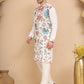 White Embroidered Kurta Set with Sequins & Zari Work ( JOKP P 5255 White )