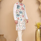White Embroidered Kurta Set with Sequins & Zari Work ( JOKP P 5255 White )