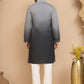 Ombre & Embroidered Kurta Pyjama Set ( JOKP P 5257 Grey )