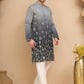 Ombre & Embroidered Kurta Pyjama Set ( JOKP P 5257 Grey )