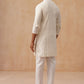 Men’s Ethnic Cotton Embroidered Kurta Pyjama ( JOKP P 5260 P 5260Cream ) [FF] [P-17]