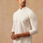 Men’s Ethnic Cotton Embroidered Kurta Pyjama ( JOKP P 5260 P 5260Cream ) [FF] [P-17]