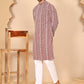 Embroidered Cotton Kurta with Churidar ( JOKP P 5264 P 5264Maroon ) [FF] [O-10]