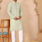 Embroidered Cotton Kurta with Churidar ( JOKP P 5264 P 5264Pista ) [FF] [O-10]