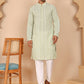 Embroidered Cotton Kurta with Churidar ( JOKP P 5264 P 5264Pista ) [FF] [O-10]