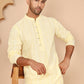 Embroidered Cotton Kurta with Churidar (JOKP P 5264 Yellow ) [FF] [O-10]