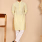 Embroidered Cotton Kurta with Churidar (JOKP P 5264 Yellow ) [FF] [O-10]