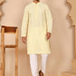 Embroidered Cotton Kurta with Churidar (JOKP P 5264 Yellow ) [FF] [O-10]