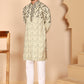 Men's Cream Embroidered Kurta Pyjama Set ( JOKP P 5267 P 5267 Cream ) [FF] [A-1-4]