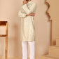Traditional Mirror Embroidered Kurta Set for Men ( JOKP P 5269 P 5269 Cream ) [FF] [I-1-4]