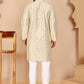 Traditional Mirror Embroidered Kurta Set for Men ( JOKP P 5269 P 5269 Cream ) [FF] [I-1-4]
