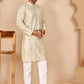 Traditional Mirror Embroidered Kurta Set for Men ( JOKP P 5269 P 5269 Cream ) [FF] [I-1-4]