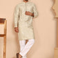 Traditional Mirror Embroidered Kurta Set for Men ( JOKP P 5269 P 5269 Cream ) [FF] [I-1-4]