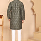 Traditional Mirror Embroidered Kurta Set for Men ( JOKP P 5269 P 5269 Olive ) [FF] [I-1-4]
