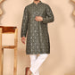 Traditional Mirror Embroidered Kurta Set for Men ( JOKP P 5269 P 5269 Olive ) [FF] [I-1-4]