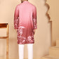 Thread Work & Sequin Embellished Printed Kurta Set for Men ( JOKP P 5274Pink )