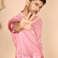 Thread Work & Sequin Embellished Printed Kurta Set for Men ( JOKP P 5274Pink )