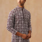 Classic Geometric Embroidered Kurta Pyjama ( JOKP P 5279 P 5279Wine ) [FF] [B-7]