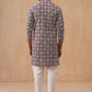 Classic Geometric Embroidered Kurta Pyjama ( JOKP P 5279 P 5279Wine ) [FF] [B-7]