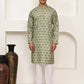 Traditional Floral Printed Kurta Pyjama Set ( JOKP P 5281 P 5281Pista ) [FF] [D-3]
