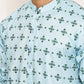 Traditional Floral Printed Kurta Pyjama Set ( JOKP P 5281 P 5281Sky ) [FF] [D-3]